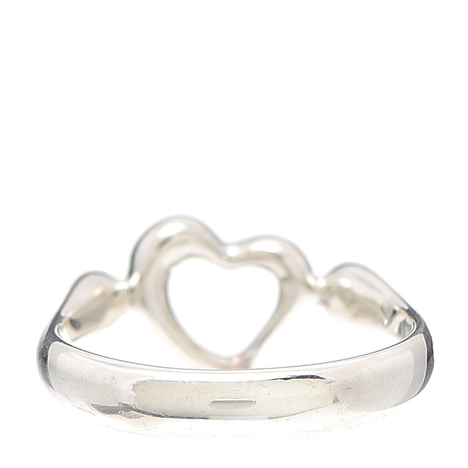 Tiffany Sterling Silver Elsa Peretti Open Heart Ring 50 5.5 3 of 6