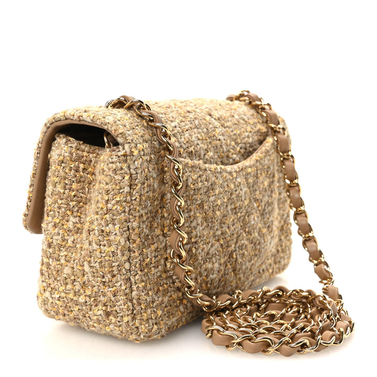 Tweed Quilted Mini Rectangular Flap Craft