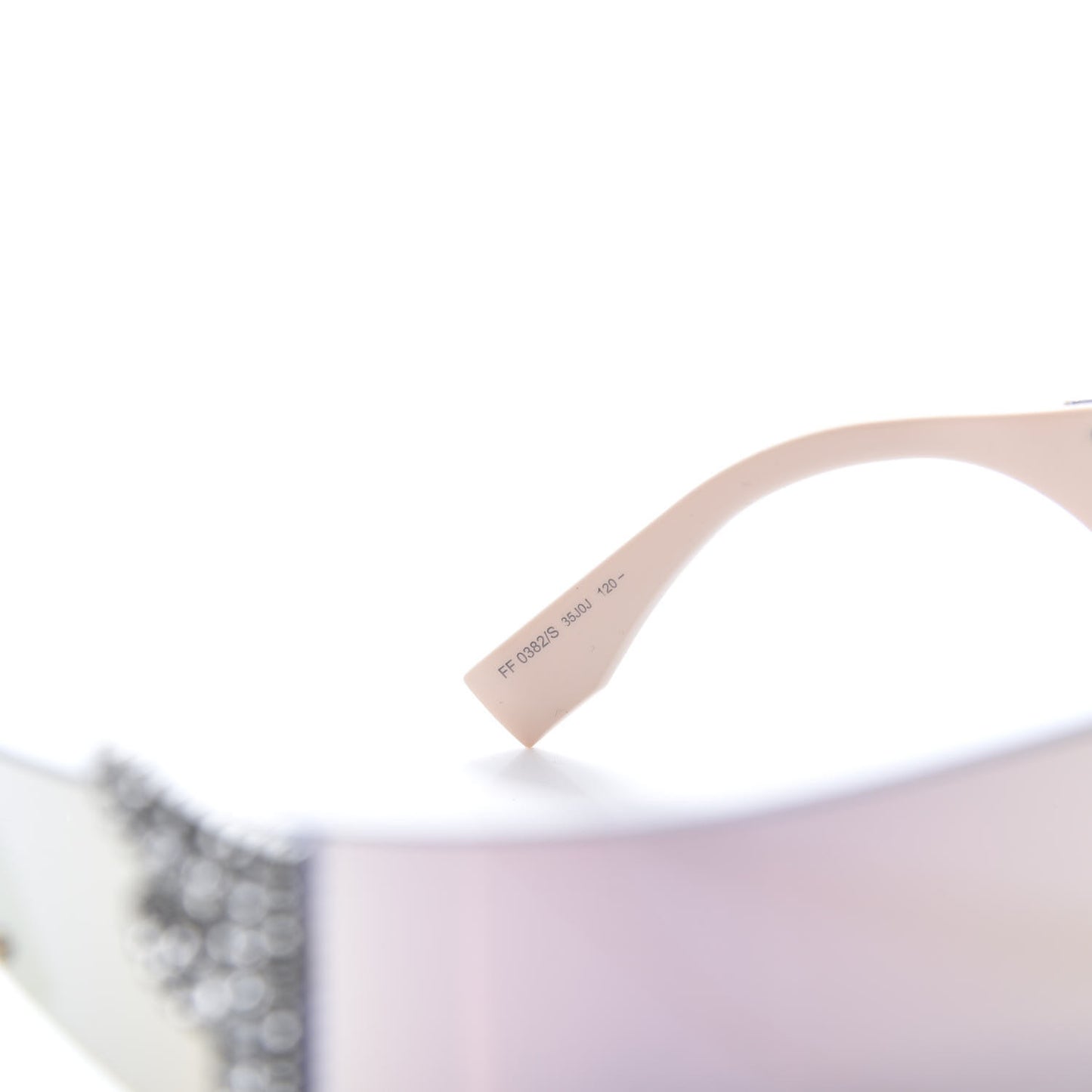 Mirrored Crystal Embellished FFreedom Shield Sunglasses FF 0382/S Pink