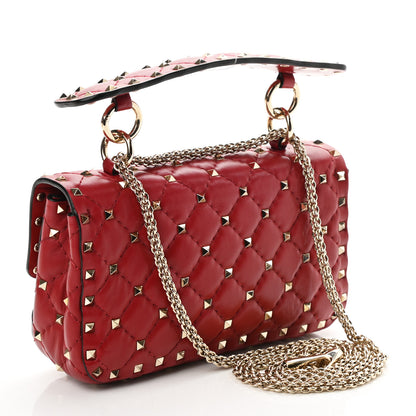 Valentino Garavani Nappa Small Rockstud Spike Shoulder Bag Rosso Valentino 2 of 9
