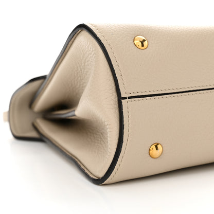 Salvatore Ferragamo Calfskin Small Margot Top Handle Satchel Beige 9 of 10