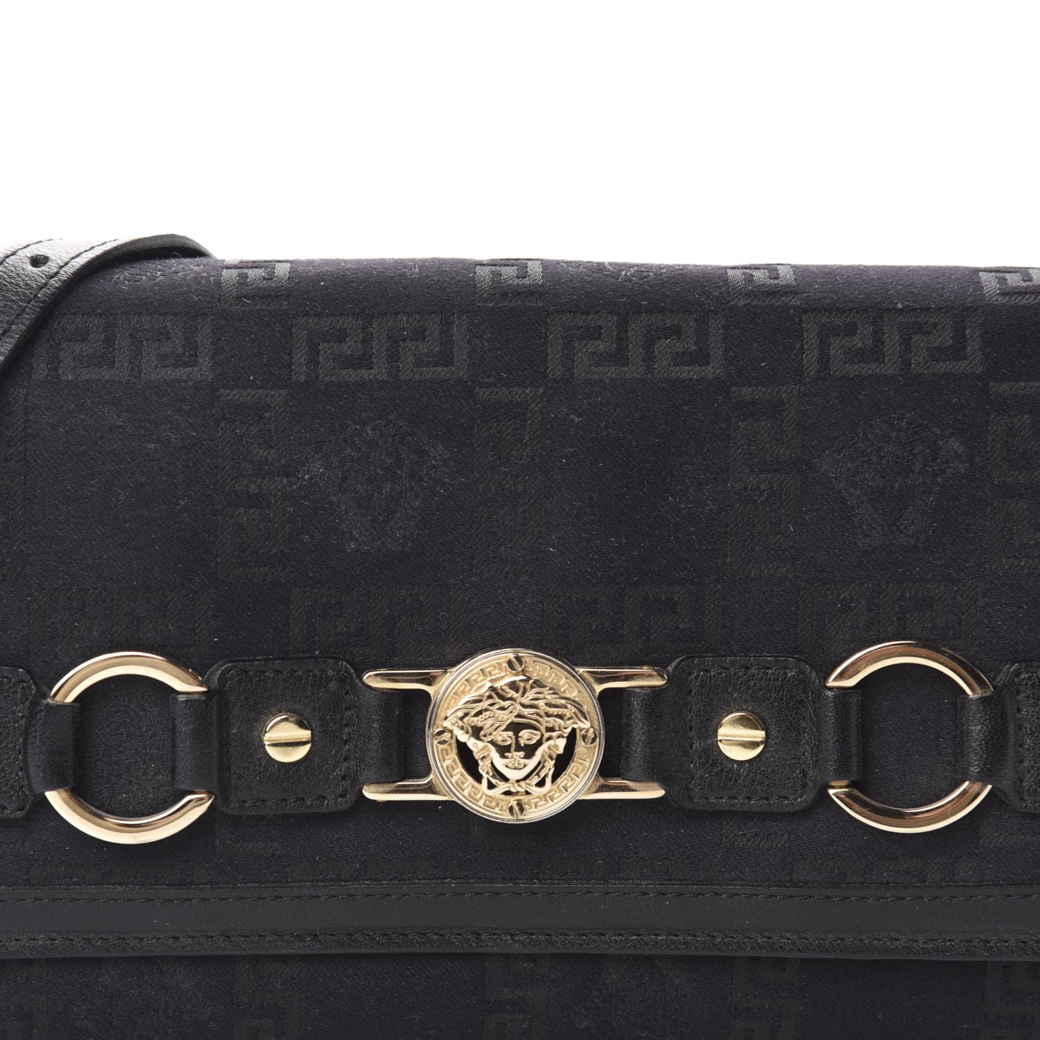 Versace Jacquard Medusa Crossbody Wallet Black 9 of 9