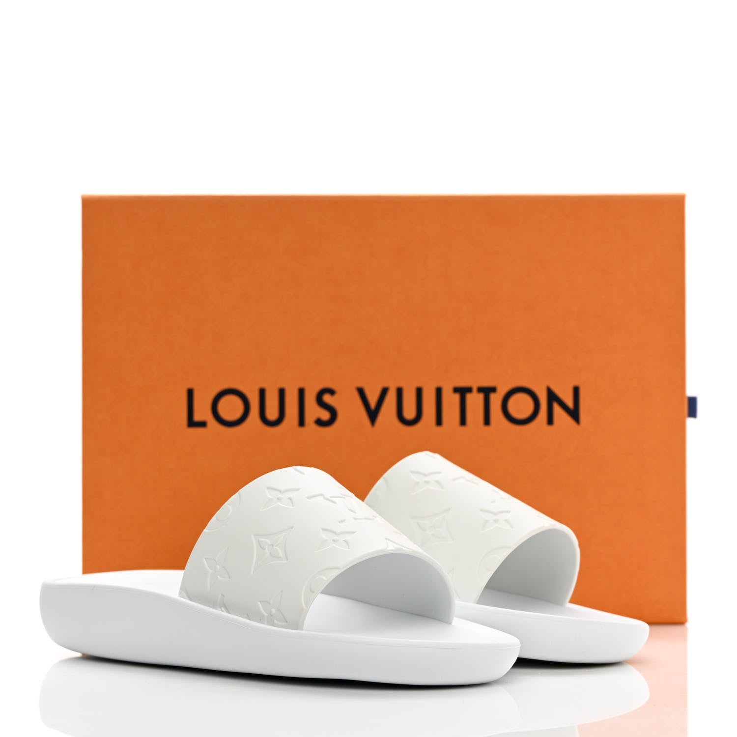 Louis Vuitton Rubber Monogram Embossed Sunbath Flat Mule 39 White 12 of 12