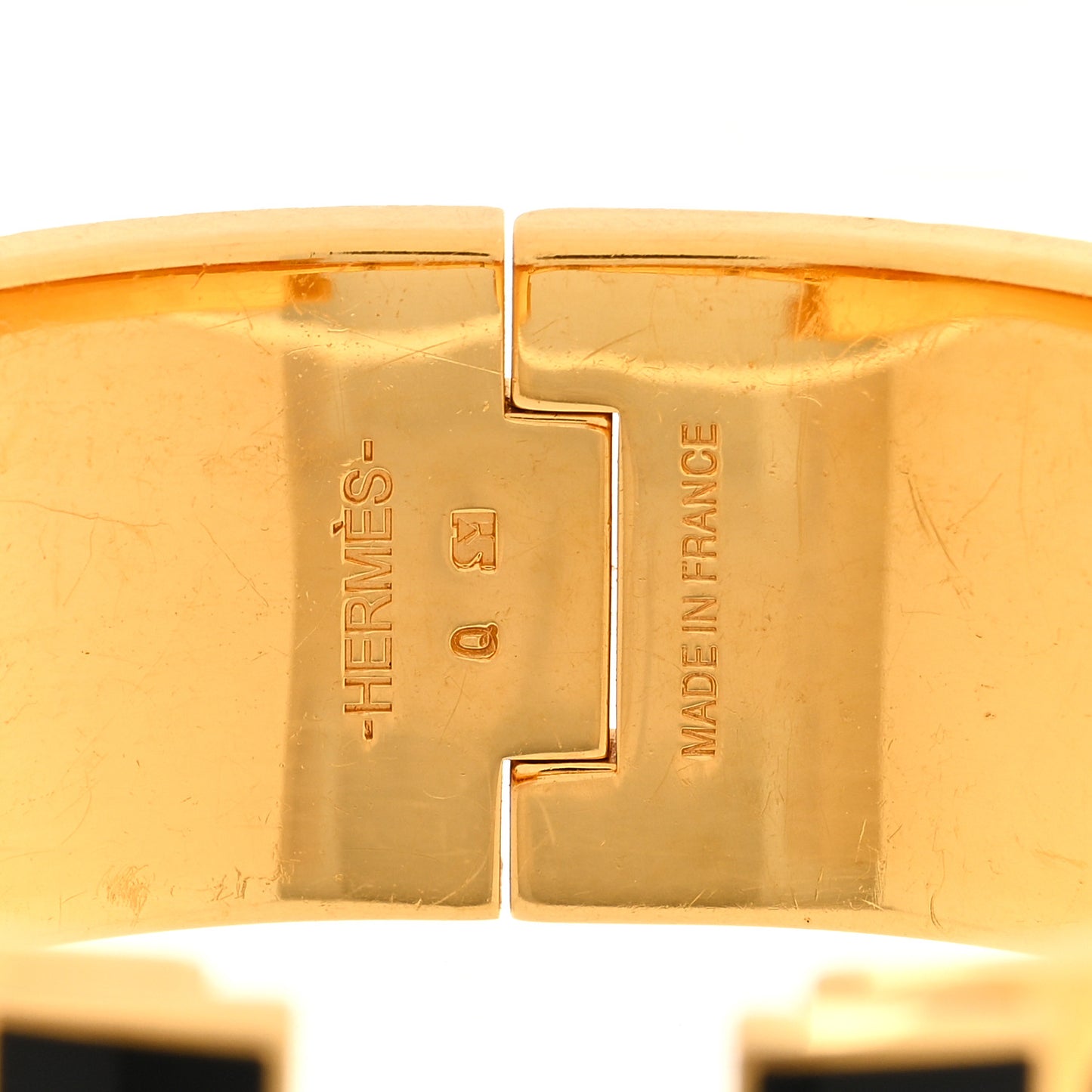 Enamel Wide Clic Clac H Bracelet GM Black