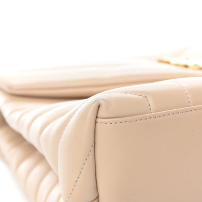 Saint Laurent Calfskin Y Quilted Monogram Medium Loulou Chain Satchel Nude Powder 12 of 13