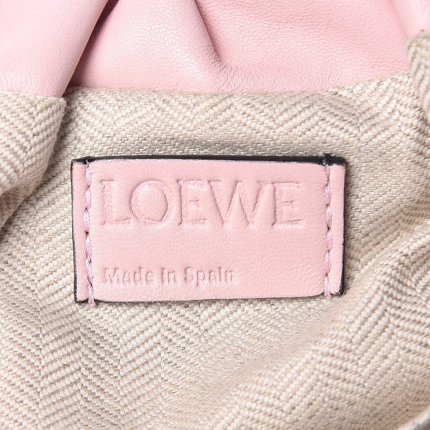 Gathered Lambskin Small Bounce Bag Pink