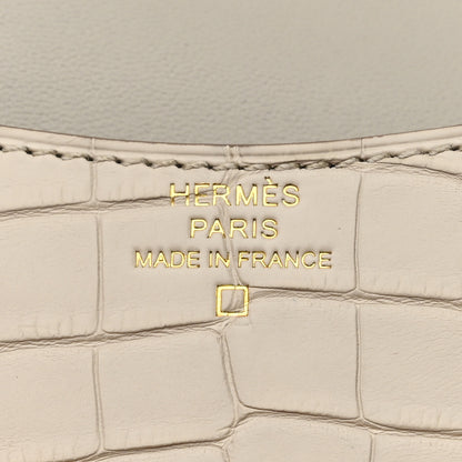 Hermes Matte Alligator Constance Slim Wallet Beton 7 of 9