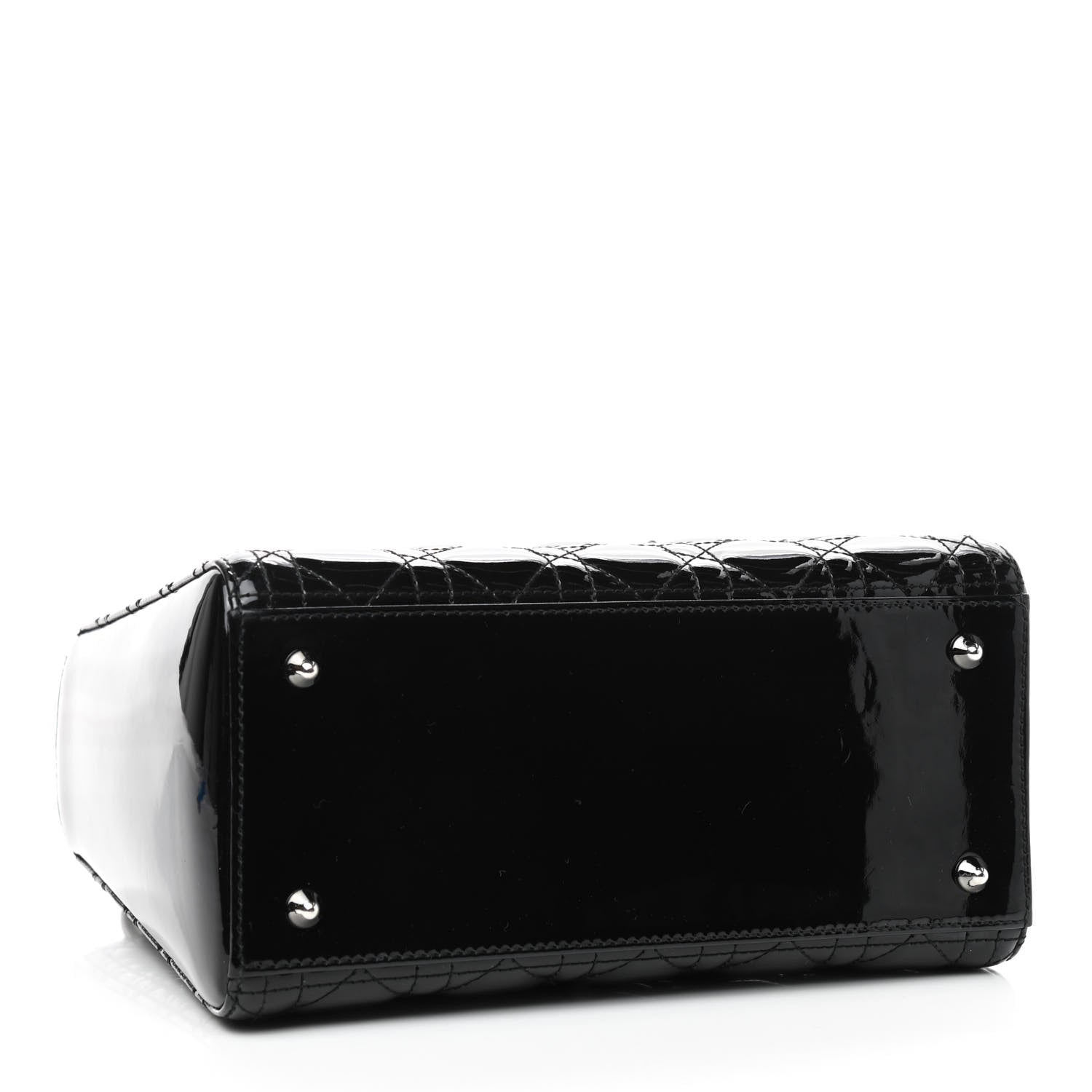 Christian Dior Patent Cannage Medium Lady Dior Black 4 of 9