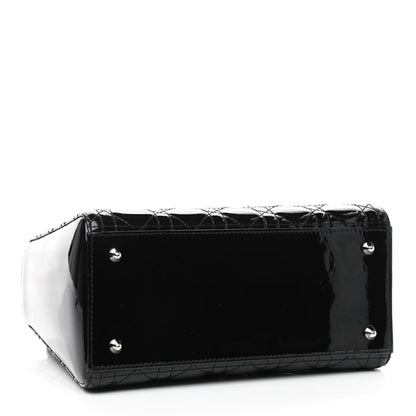Christian Dior Patent Cannage Medium Lady Dior Black 4 of 9