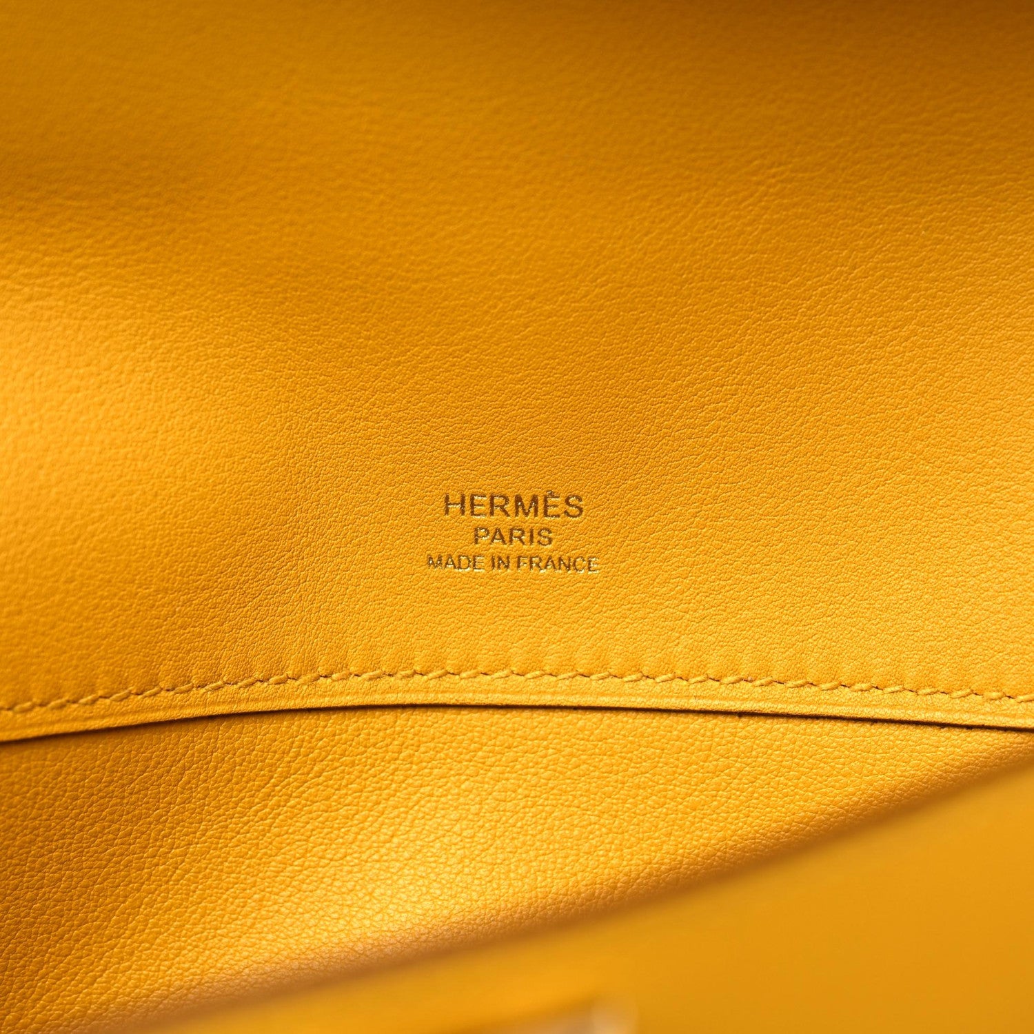 Hermes Swift Kelly Cut Clutch Pochette Jaune Ambre 6 of 7