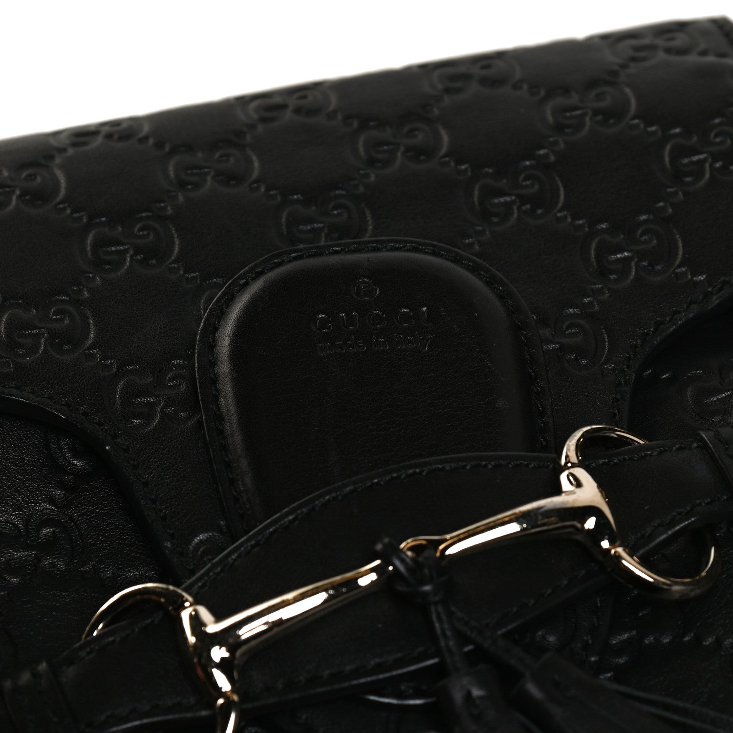 Gucci Guccissima Emily Chain Shoulder Bag Black 16 of 16