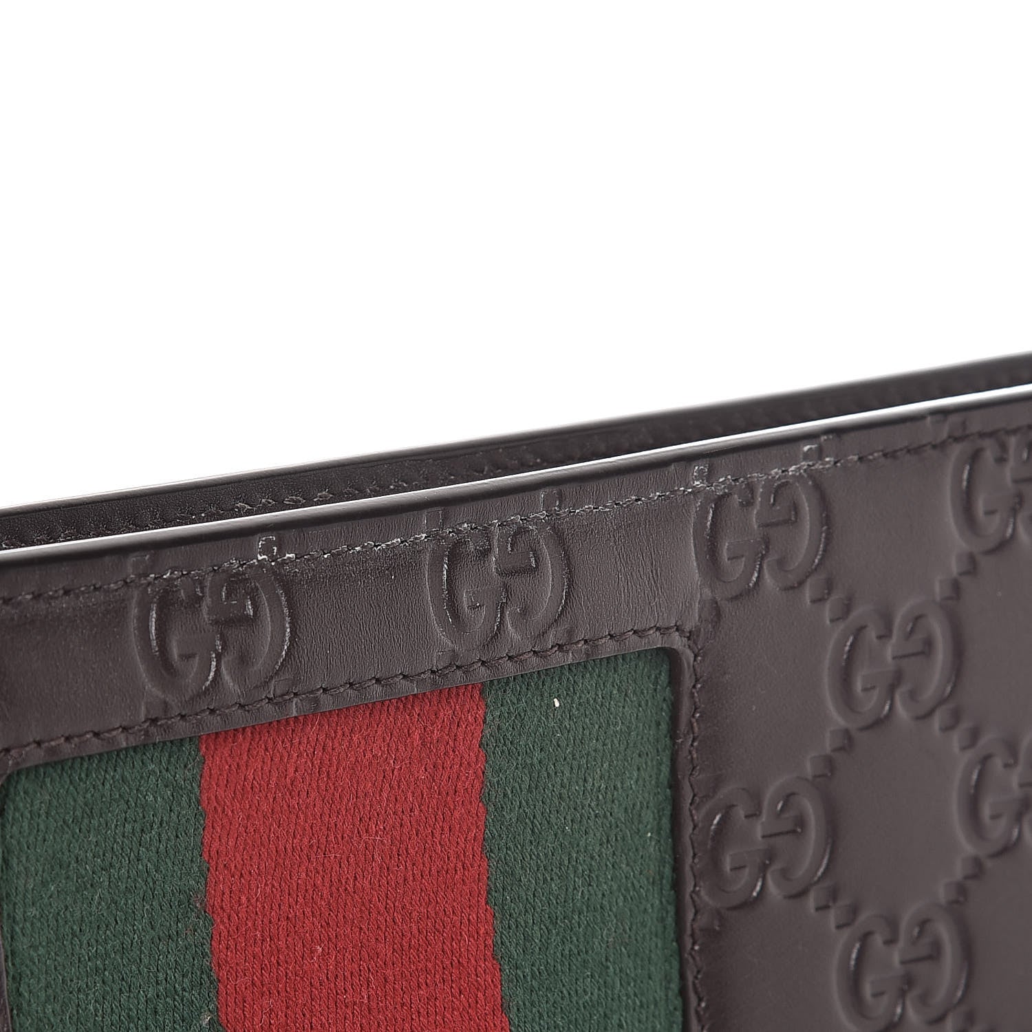 Gucci Guccissima Signature Web New Web Cosmetic Case Chocolate 9 of 9