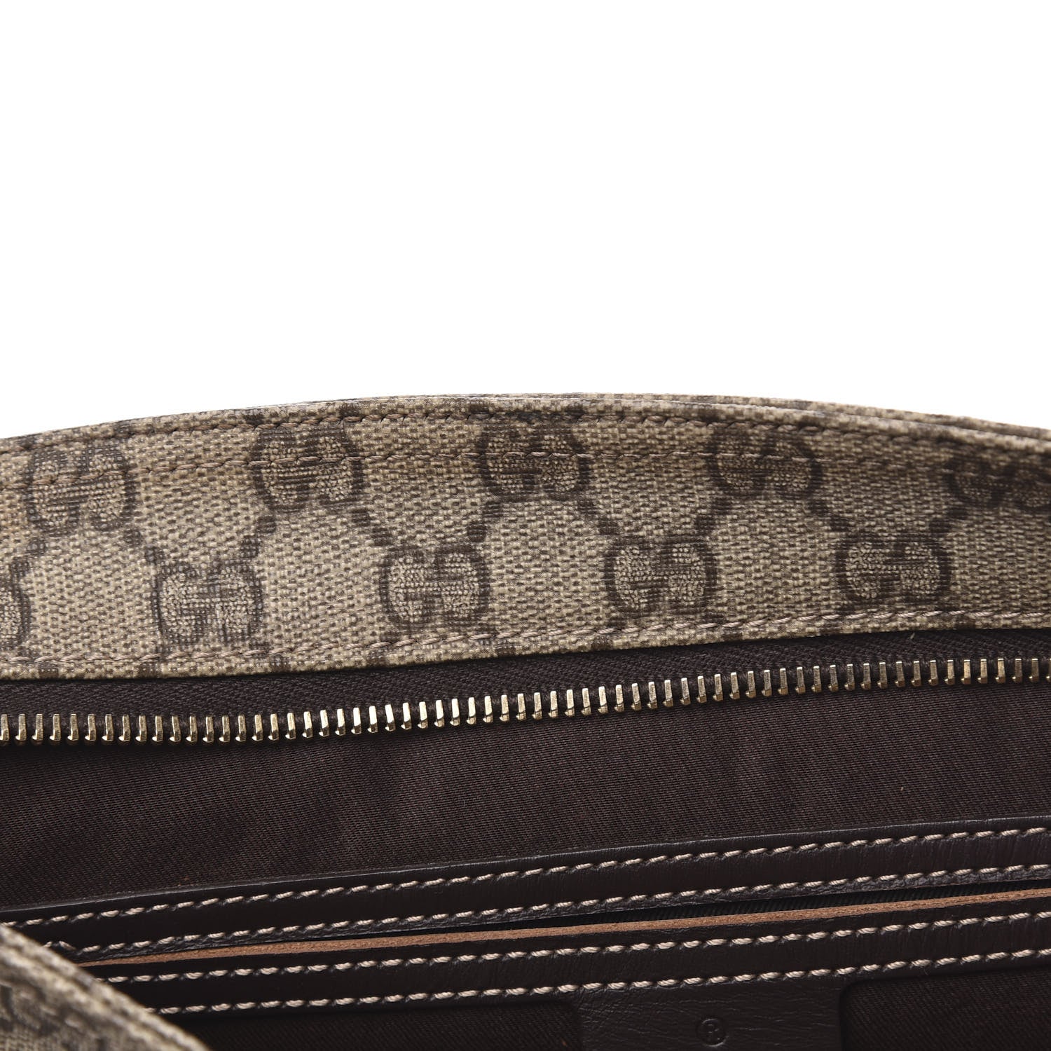 Gucci GG Supreme Monogram Medium Flat Messenger Bag Dark Brown 13 of 14
