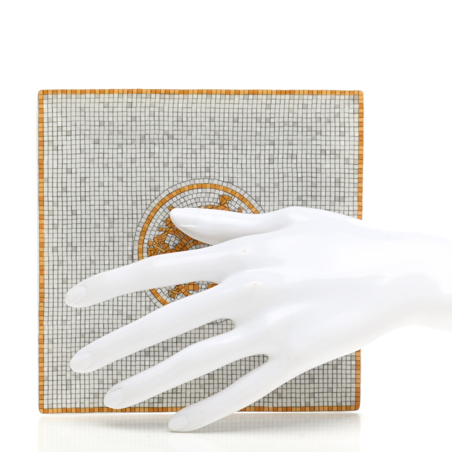 Hermes Porcelain Mosaique au 24 Square Plate 2 of 7