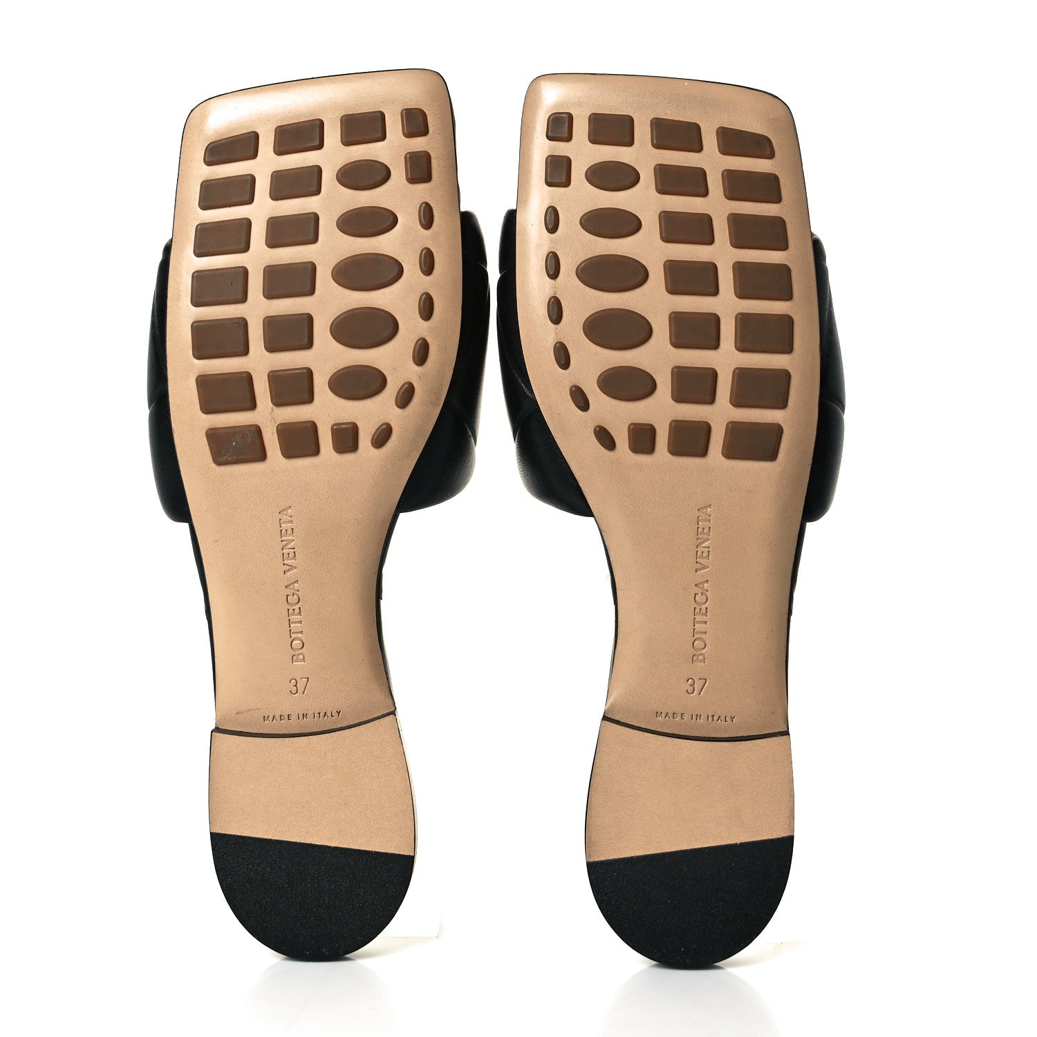 Bottega Veneta Nappa Quilted Rubber Lido Flat Sandals 37 Black 7 of 7