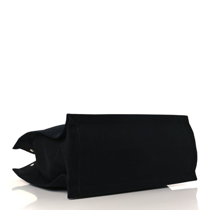 Saint Laurent Linen Calfskin Rive Gauche North South Tote Black 3 of 7