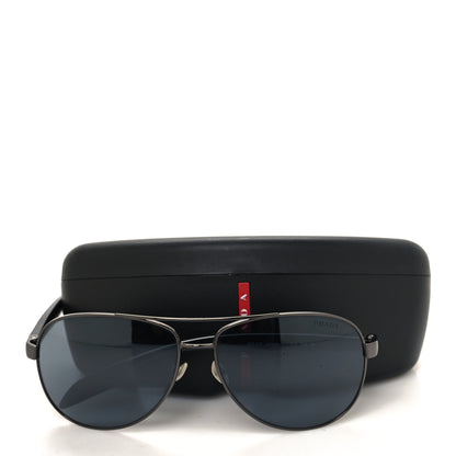 Prada Aviator Sunglasses SPS 53P Black 7 of 7