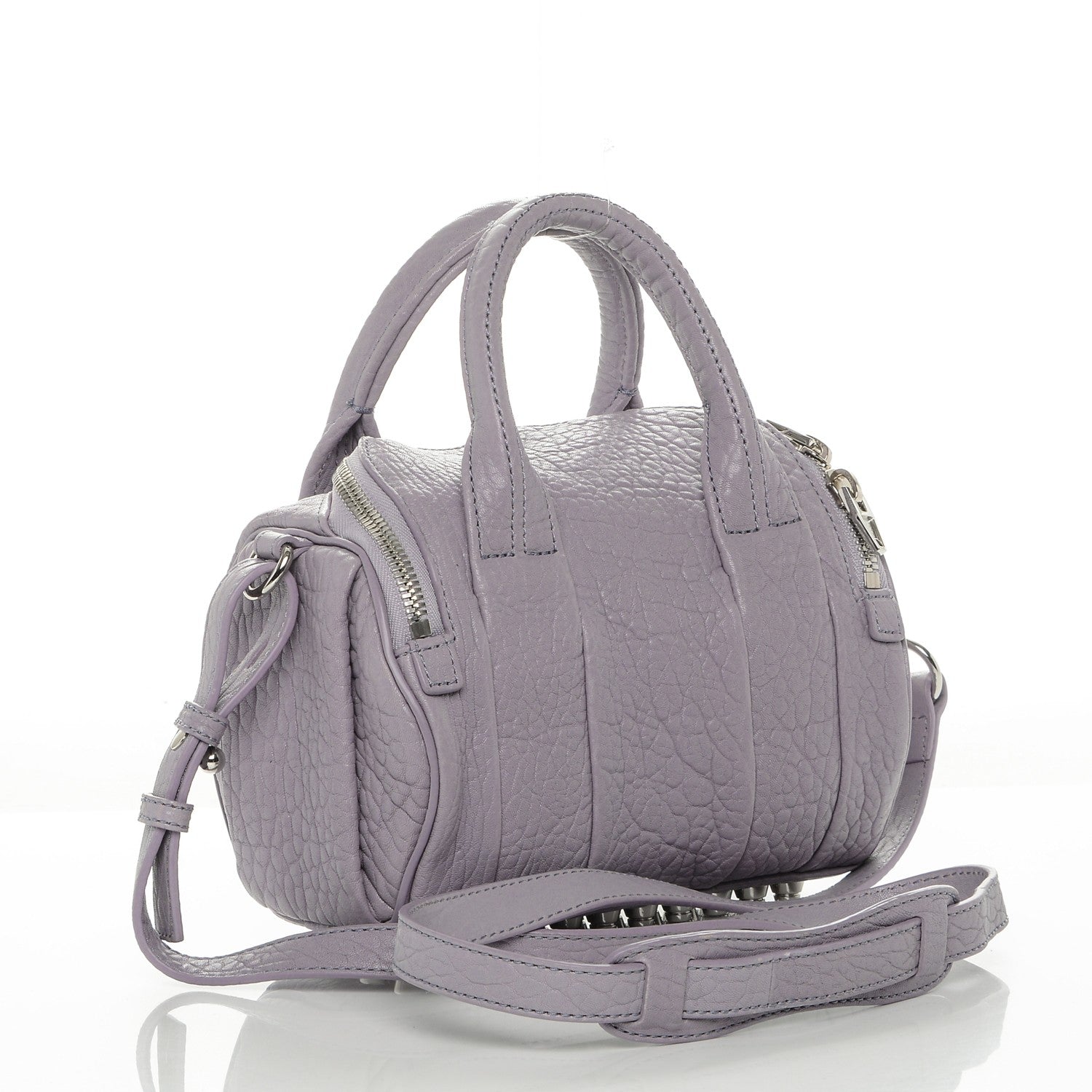 Alexander Wang Pebbled Lambskin Mini Rockie Lavender Rodhium Hardware 3 of 6