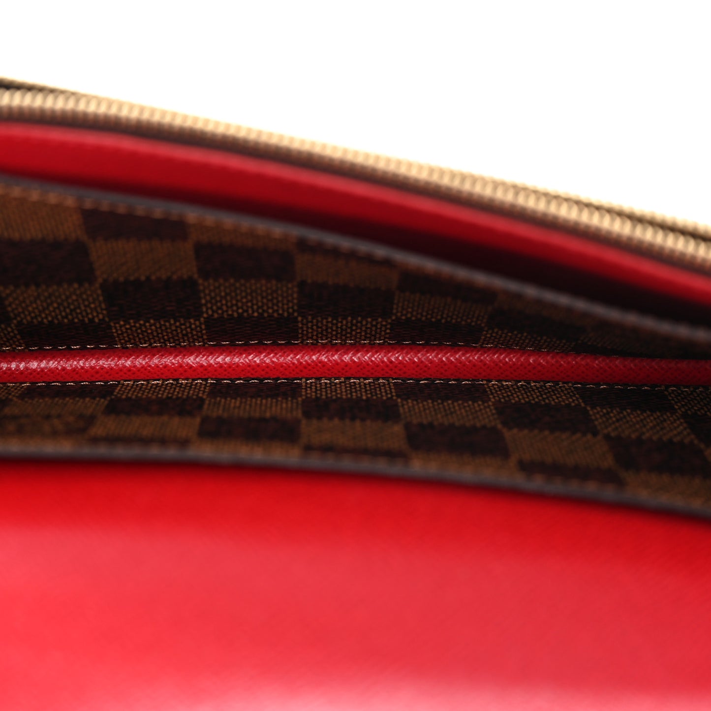 Damier Ebene Emilie Wallet Red