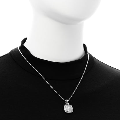 David Yurman Sterling Silver 14K Yellow Gold Diamond 11mm Albion Pendant Necklace 2 of 6