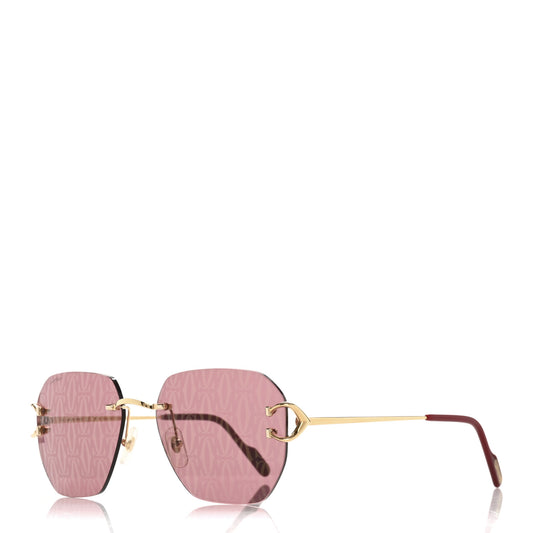 Signature C De Cartier Sunglasses CT0394S Gold Red
