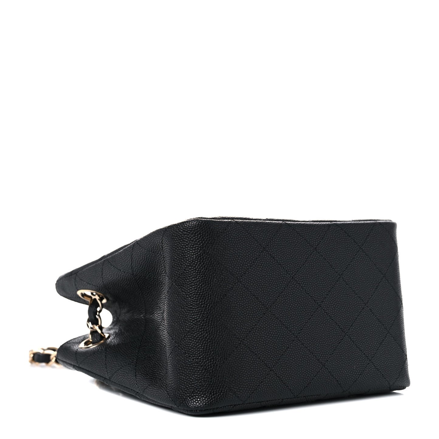 Caviar Quilted Mini Bucket Bag Black