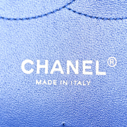 Chanel Patent Calfskin Quilted Jumbo Double Flap Blue 6 of 11