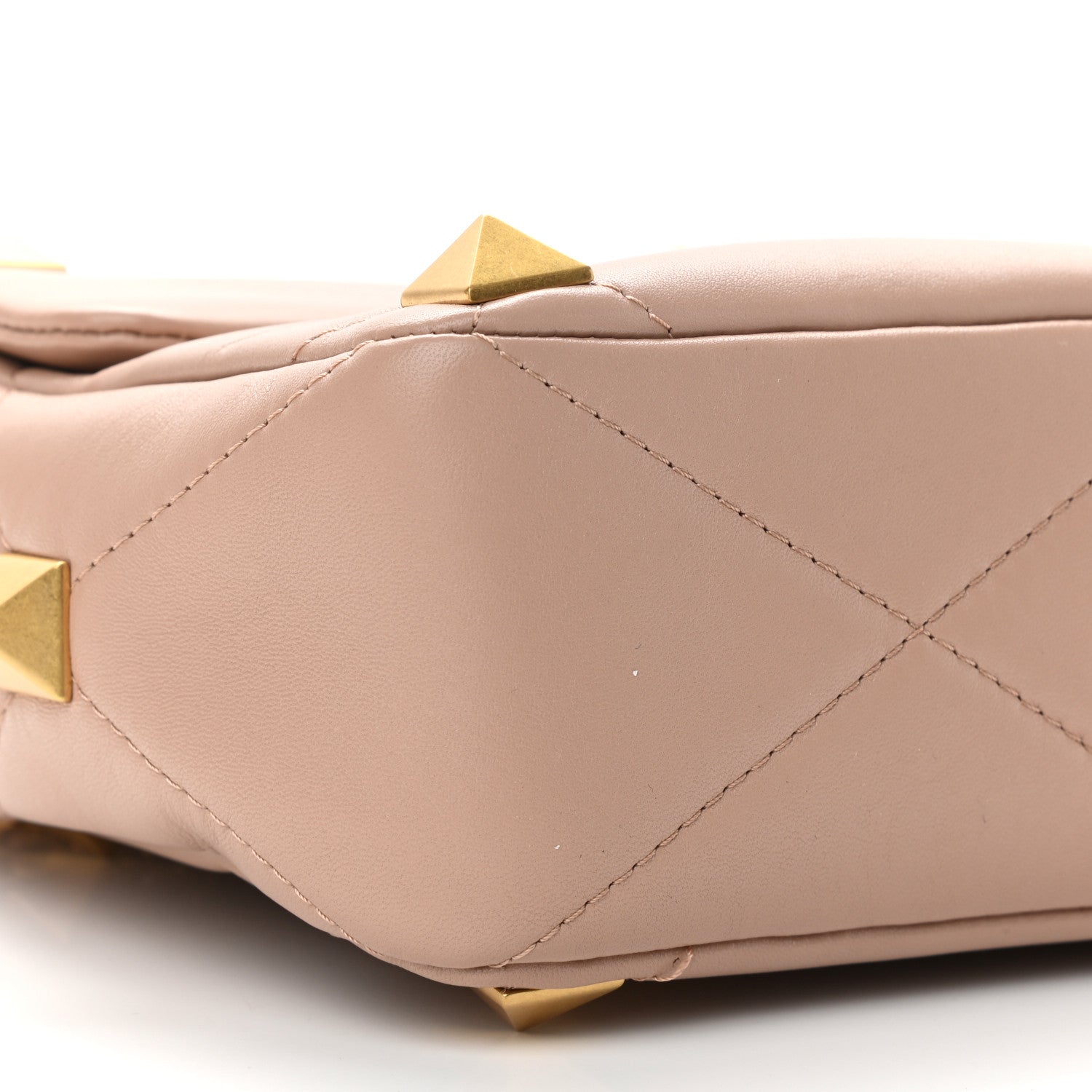 Valentino Garavani Nappa Large Roman Stud Shoulder Bag Rose Cannelle 8 of 9