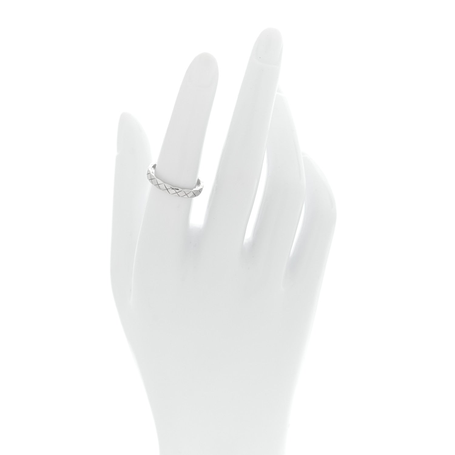 Chanel 18K White Gold Mini Coco Crush Ring 53 6.5 2 of 5