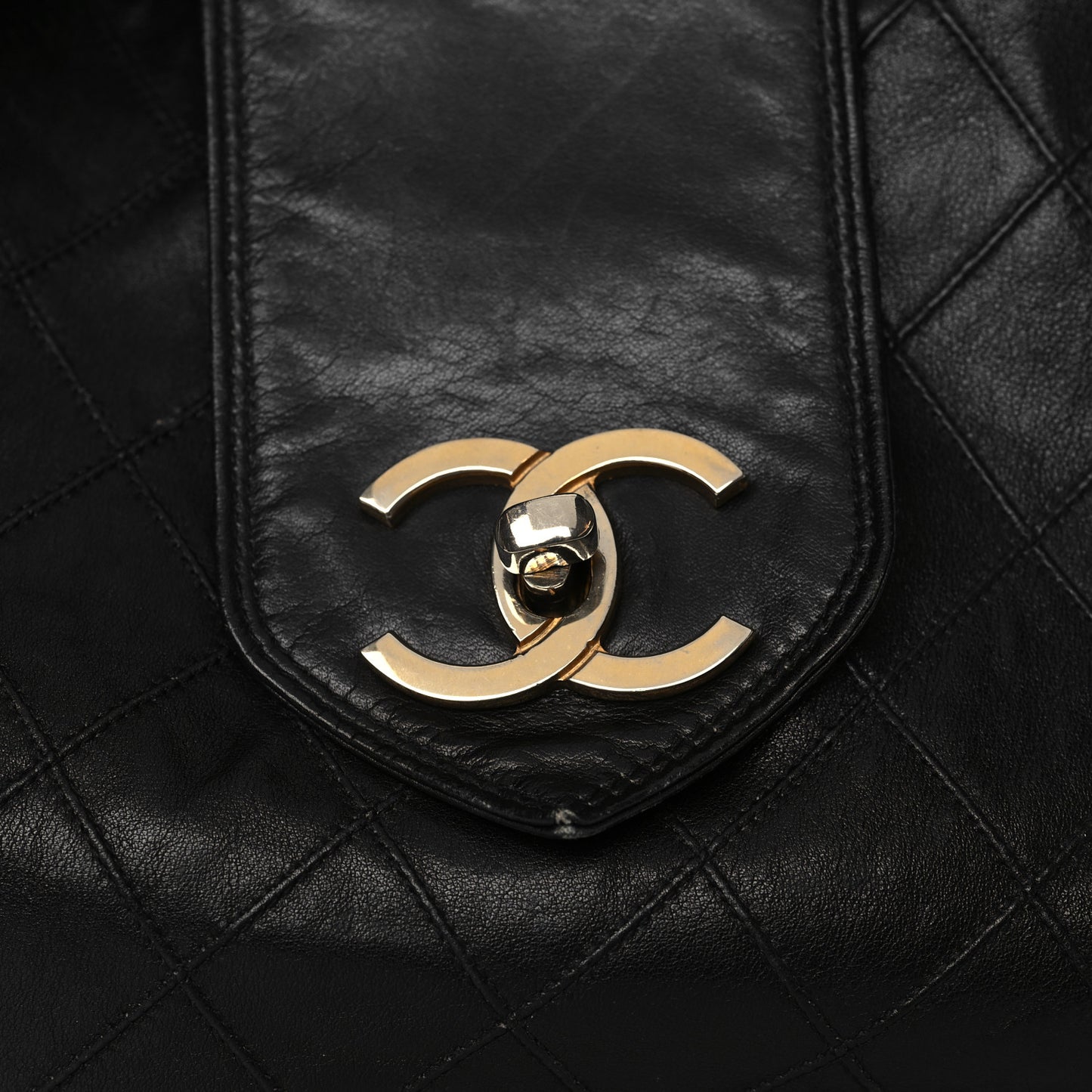 Lambskin Weekender Tote Black