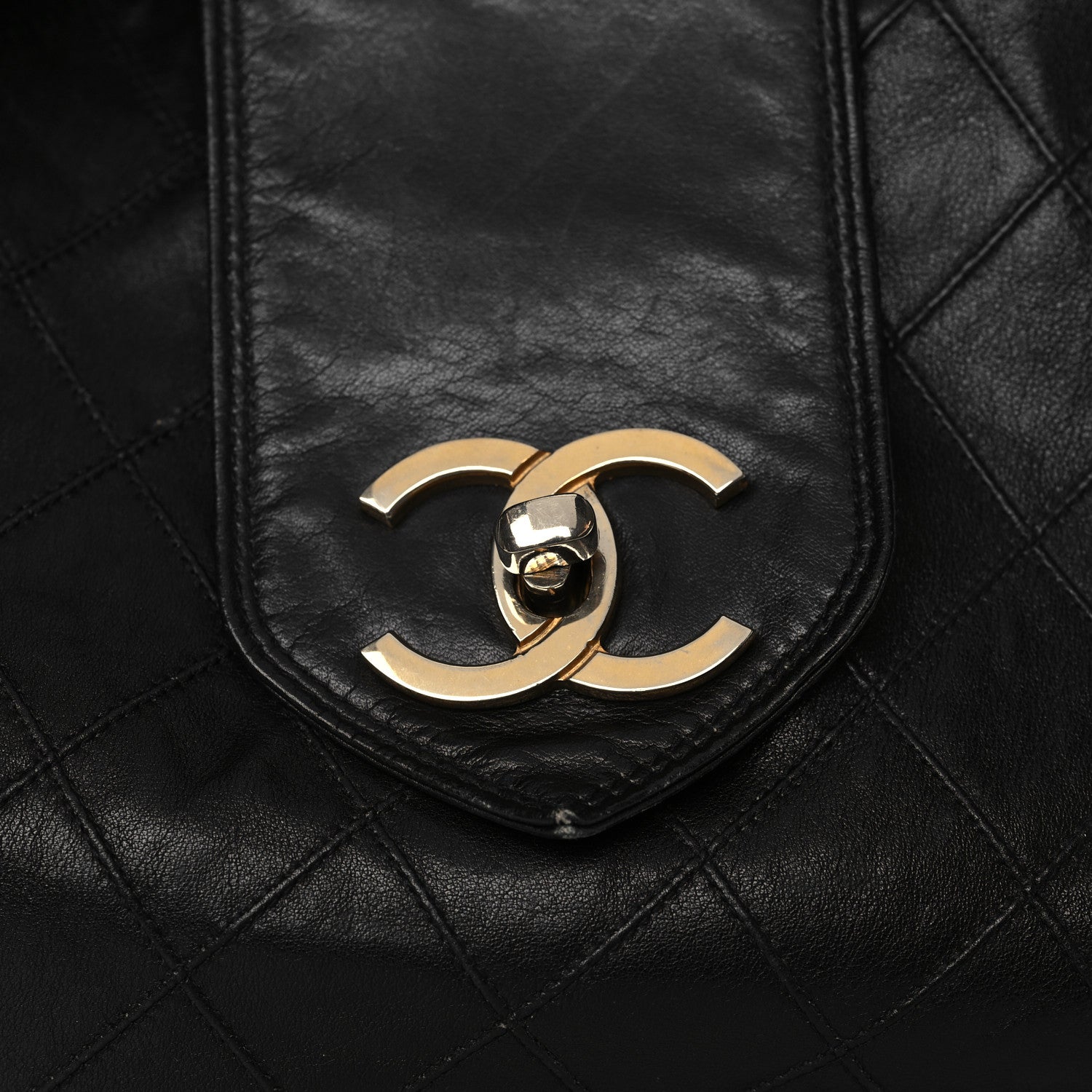 Chanel Lambskin Weekender Tote Black 10 of 16