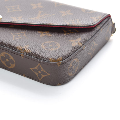 Louis Vuitton Monogram Pochette Felicie Chain Wallet Fuchsia 7 of 10