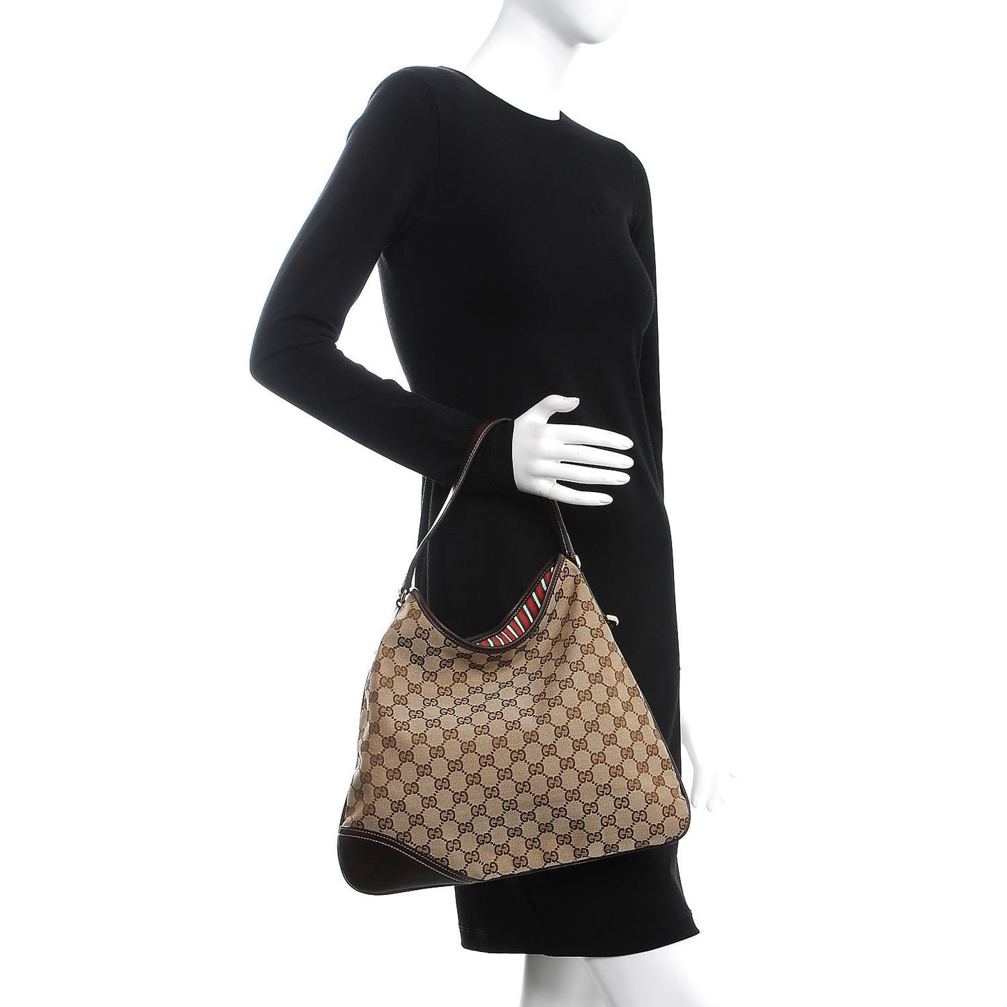 Monogram Medium New Britt Hobo Dark Brown