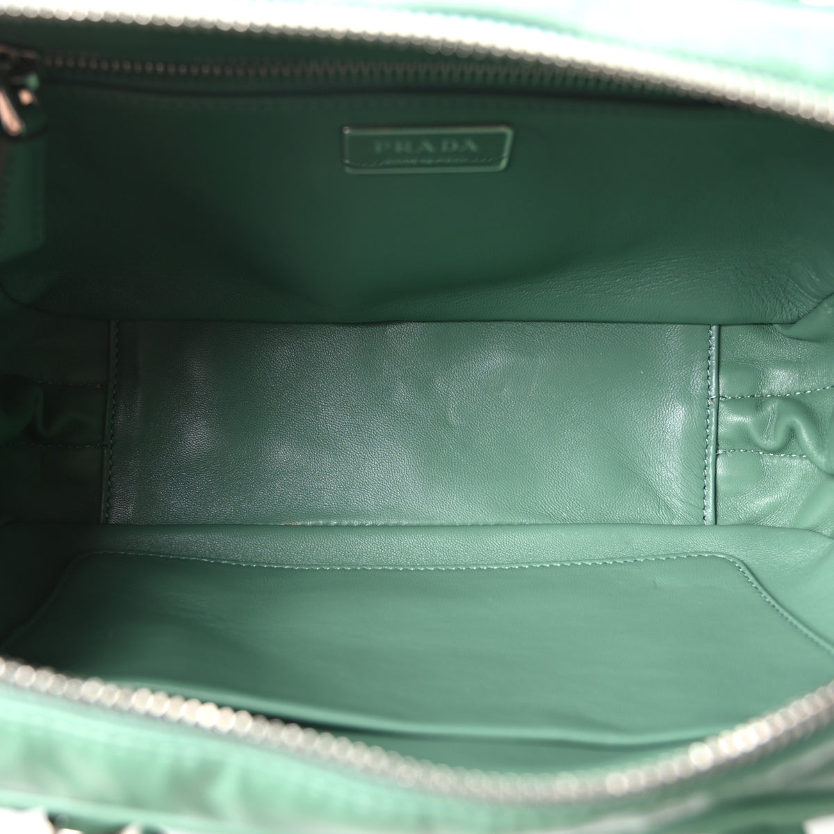 Nappa Antique Medium Re-Edition 2001 Two Handle Bag Green