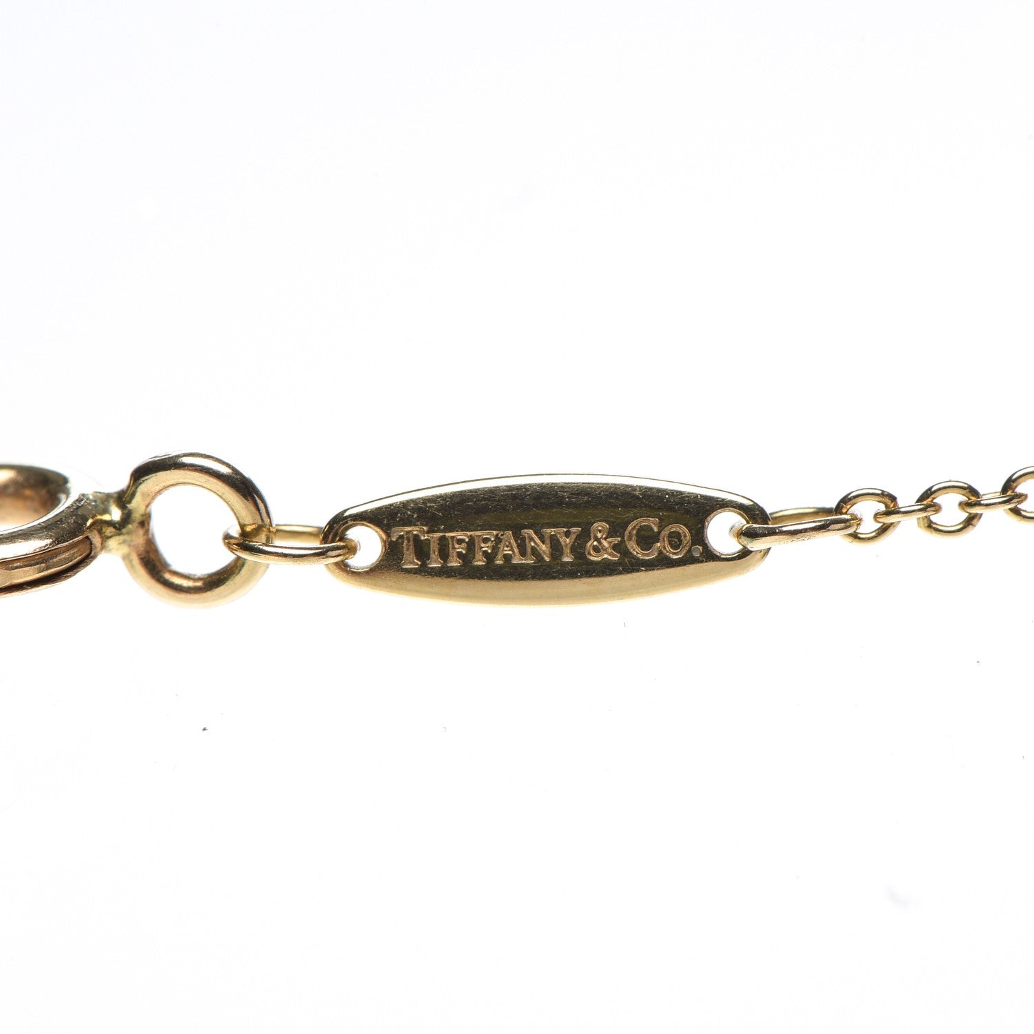 Tiffany 18K Yellow Gold Diamond .10ct Elsa Peretti Diamonds by the Yard Pendant Necklace 14 of 16