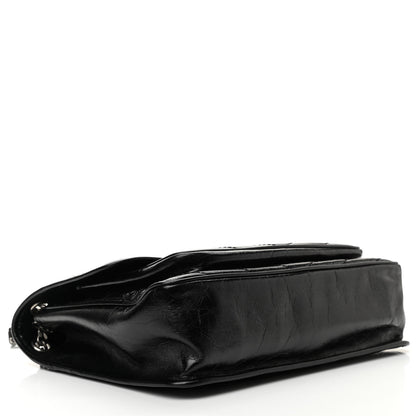 Saint Laurent Crinkled Calfskin Matelasse Monogram Medium Niki Chain Satchel Black 4 of 10