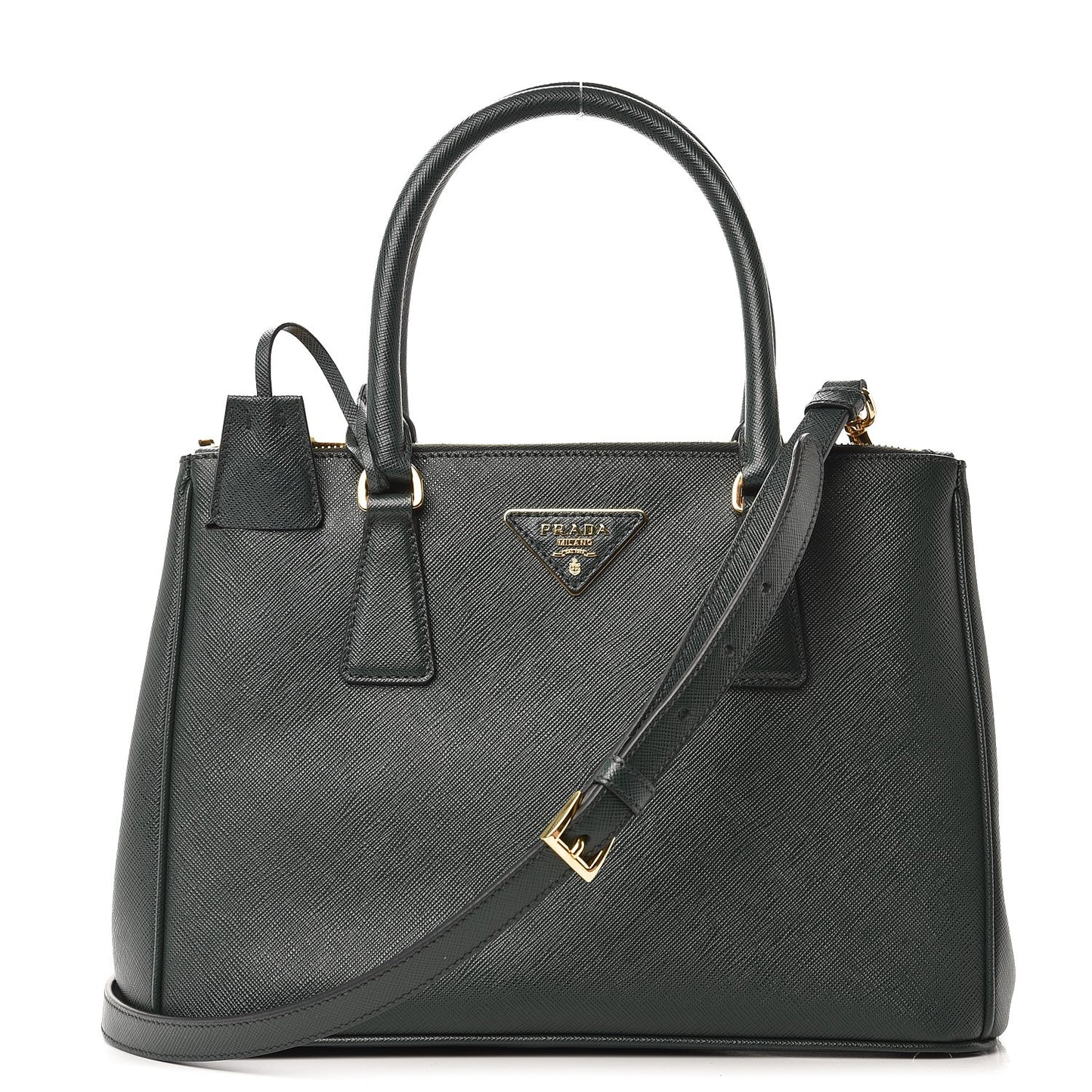 Saffiano Small Galleria Double Zip Tote Smeraldo