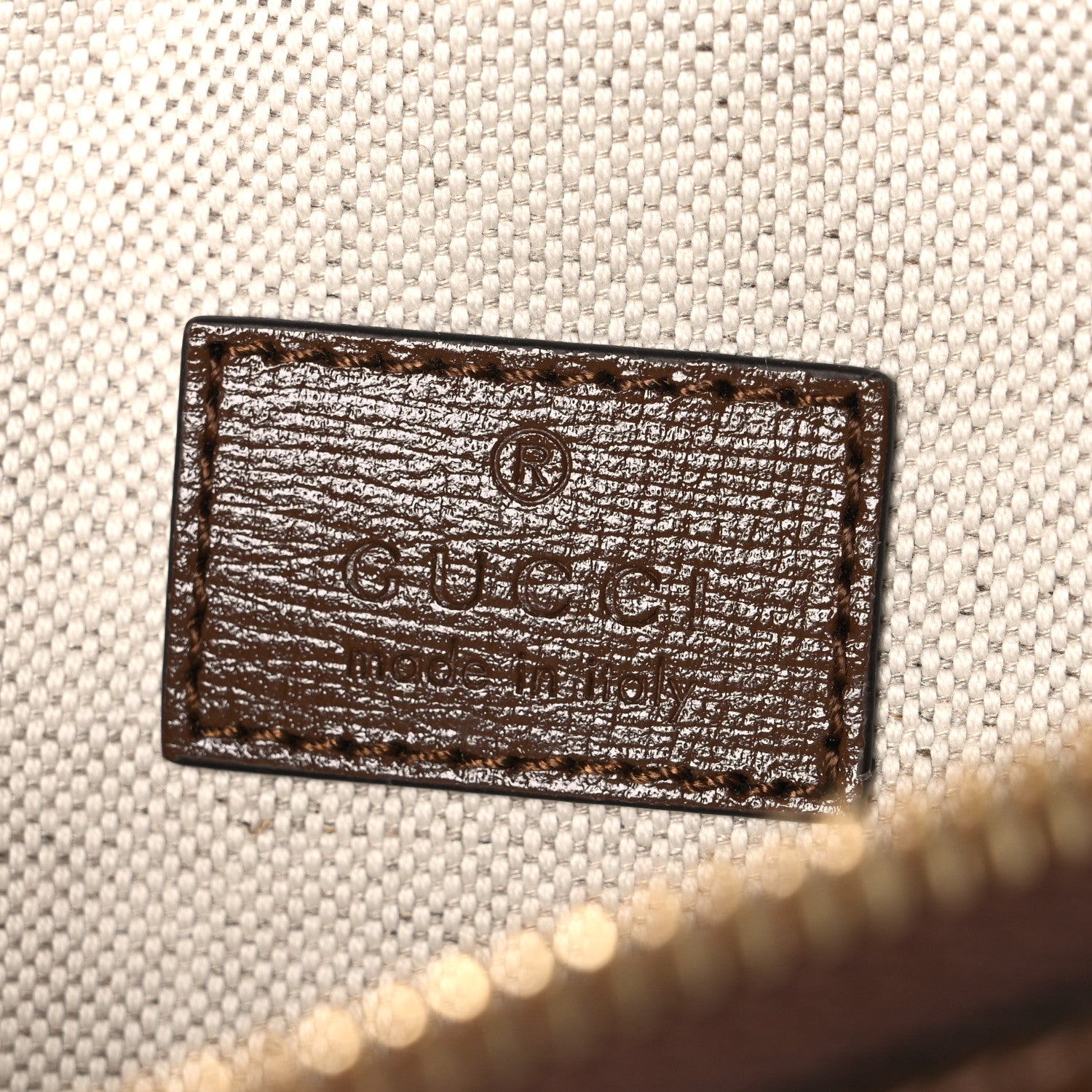 Gucci GG Supreme Monogram Textured Calfskin Retro Interlocking G Belt Bag Beige Ebony Brown Sugar 6 of 10
