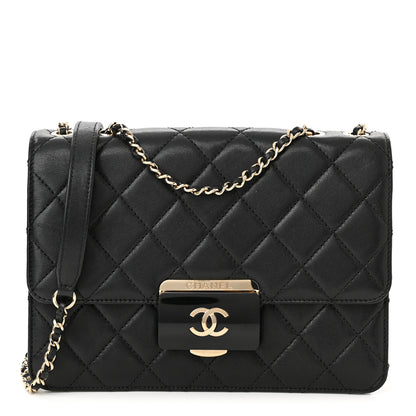 Chanel Sheepskin Quilted Beauty Lock Flap Black 1 of 12