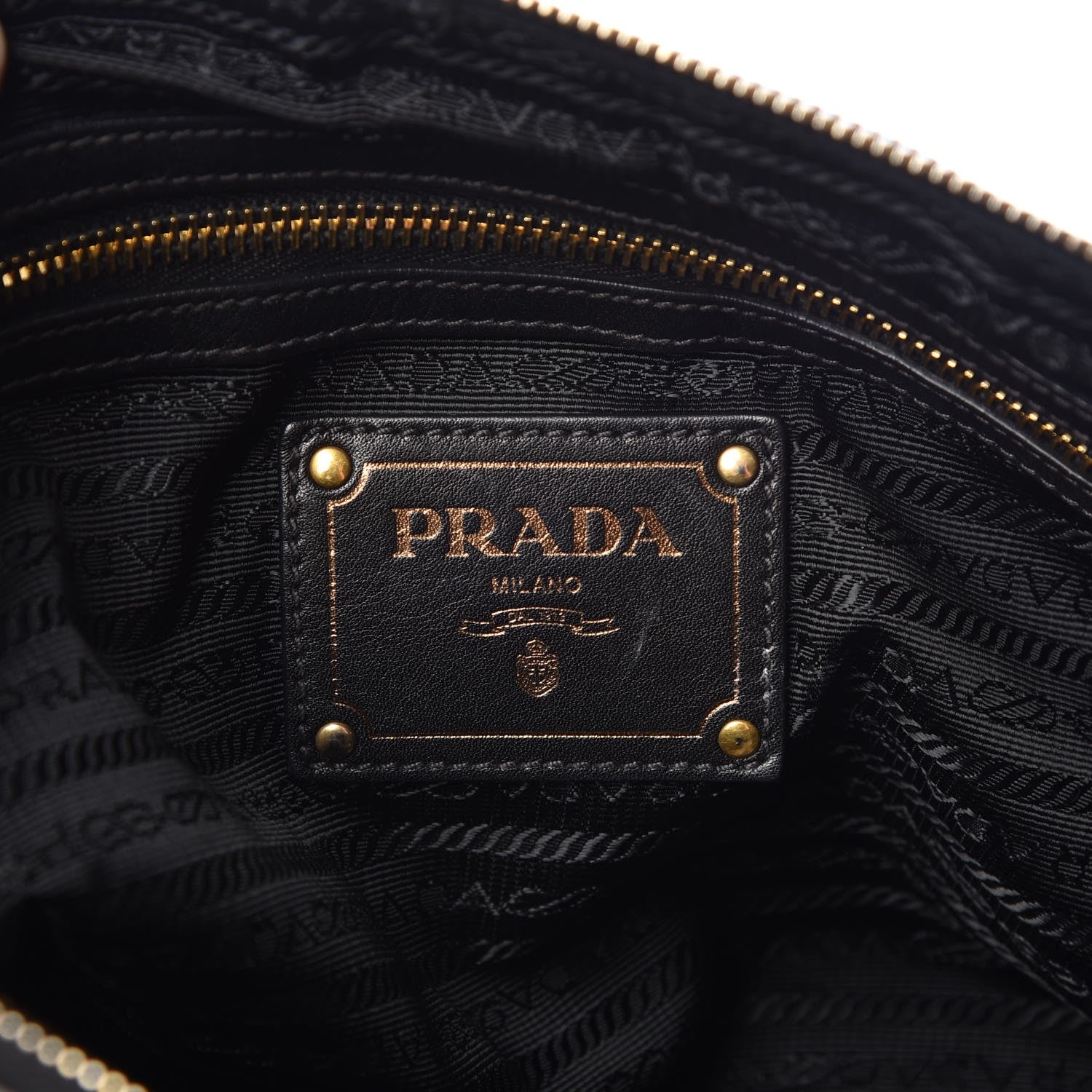 Prada Soft Calf Shoulder Bag Black 7 of 13