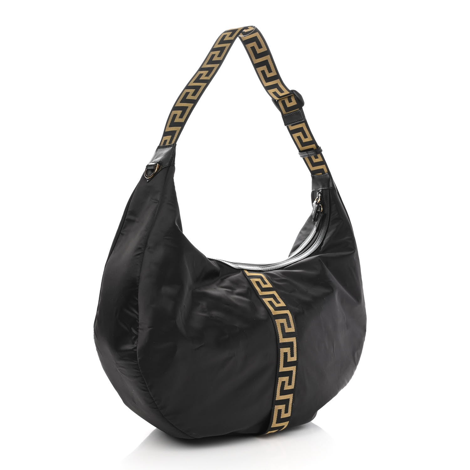 Versace Nylon Greca Buckle Hobo Black 3 of 10
