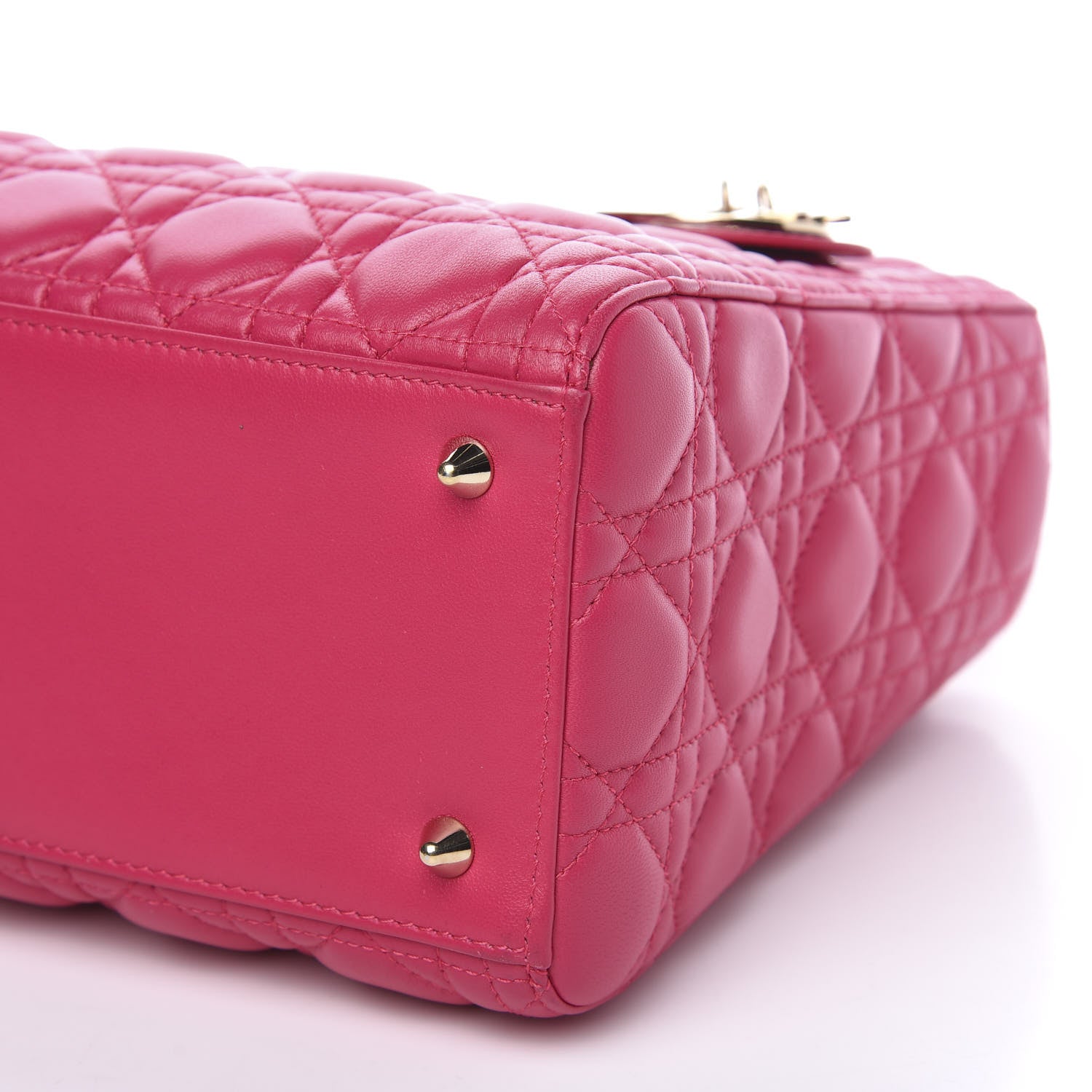 Christian Dior Lambskin Cannage Medium Lady Dior Fuchsia 8 of 8