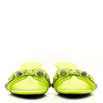 Balenciaga Agneau Arena Cagole 50mm Slide Sandals 39 Fluo Yellow 2 of 13