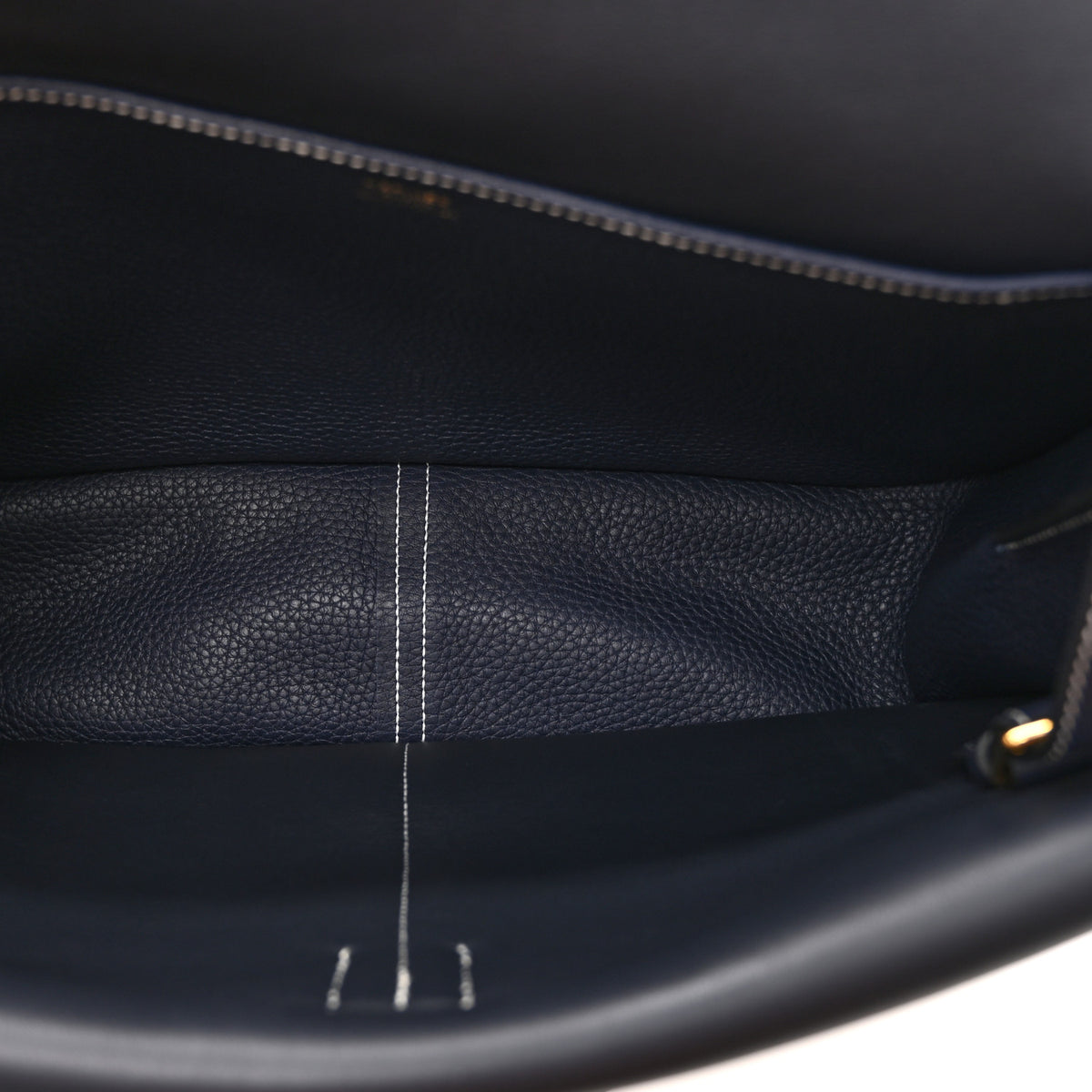Hermes Taurillon Clemence Halzan 31 GM Bleu Nuit 5 of 10