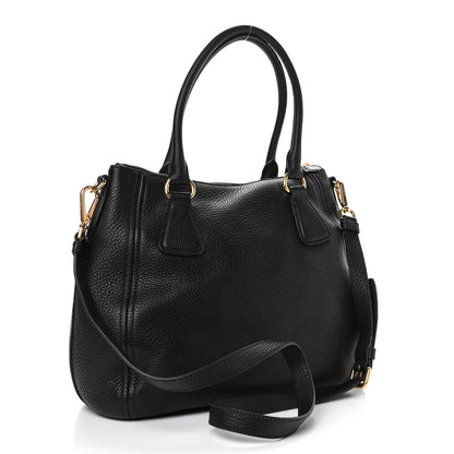 Prada Vitello Phenix Top Handle Bag Black 2 of 4