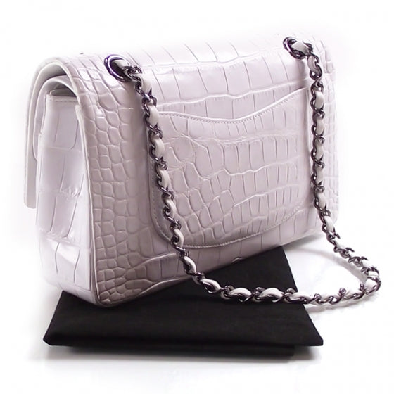 Chanel Crocodile Classic Flap White 3 of 12