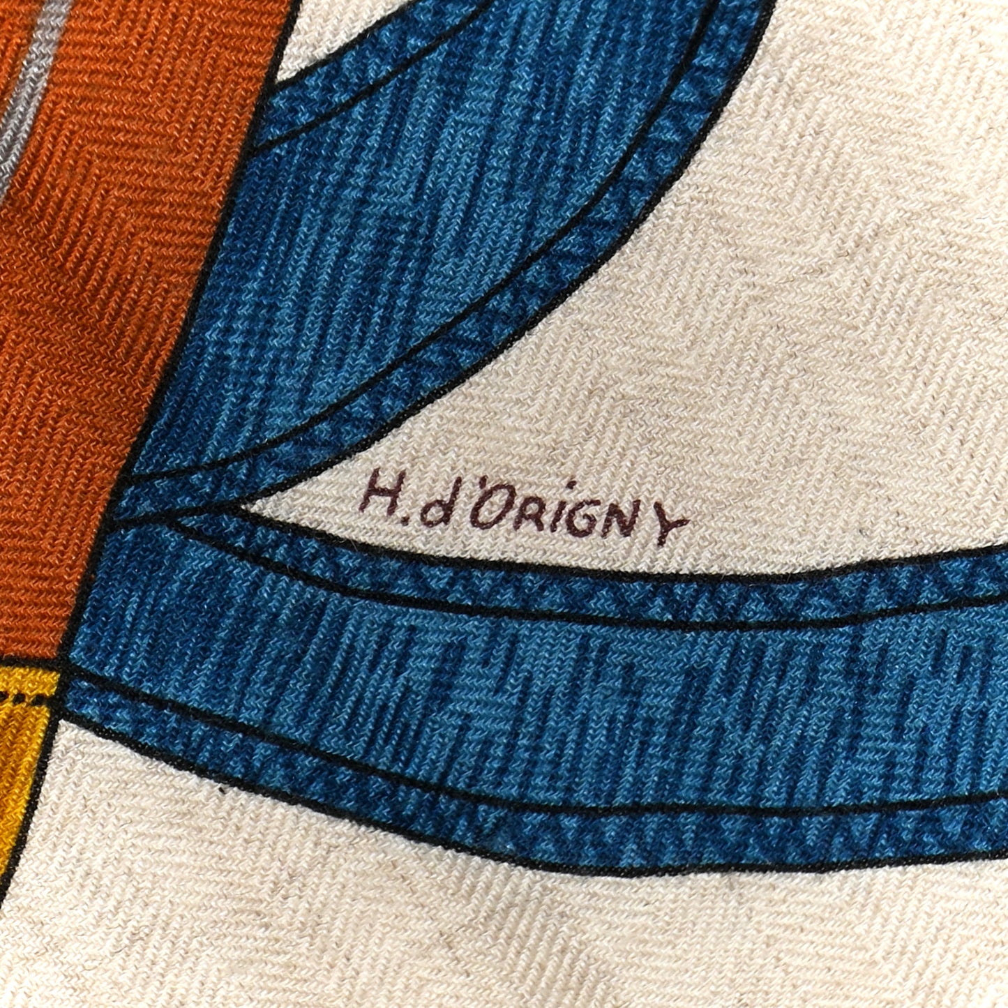 Cashmere Silk Eperon Eperon D'Or Shawl 140 Bleu Cobalt Naturel Vieil Or