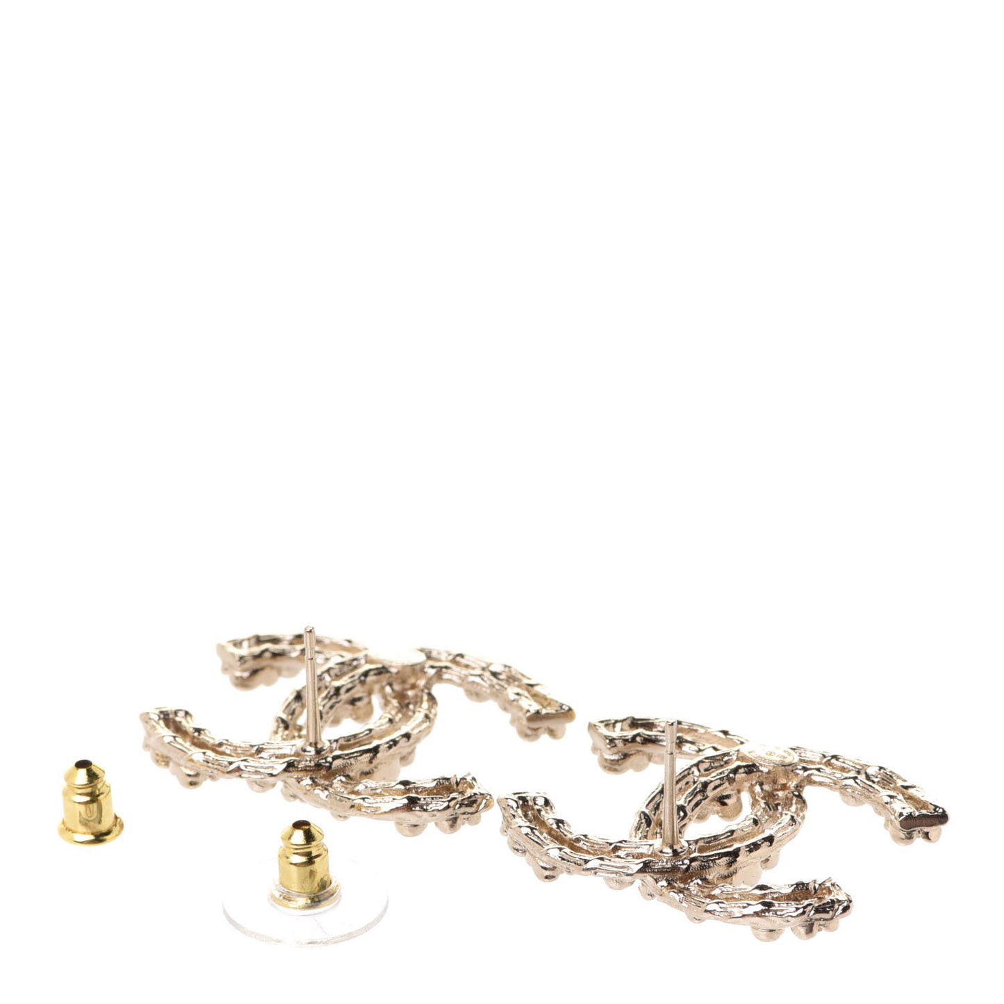 Crystal CC Camellia Earrings Gold