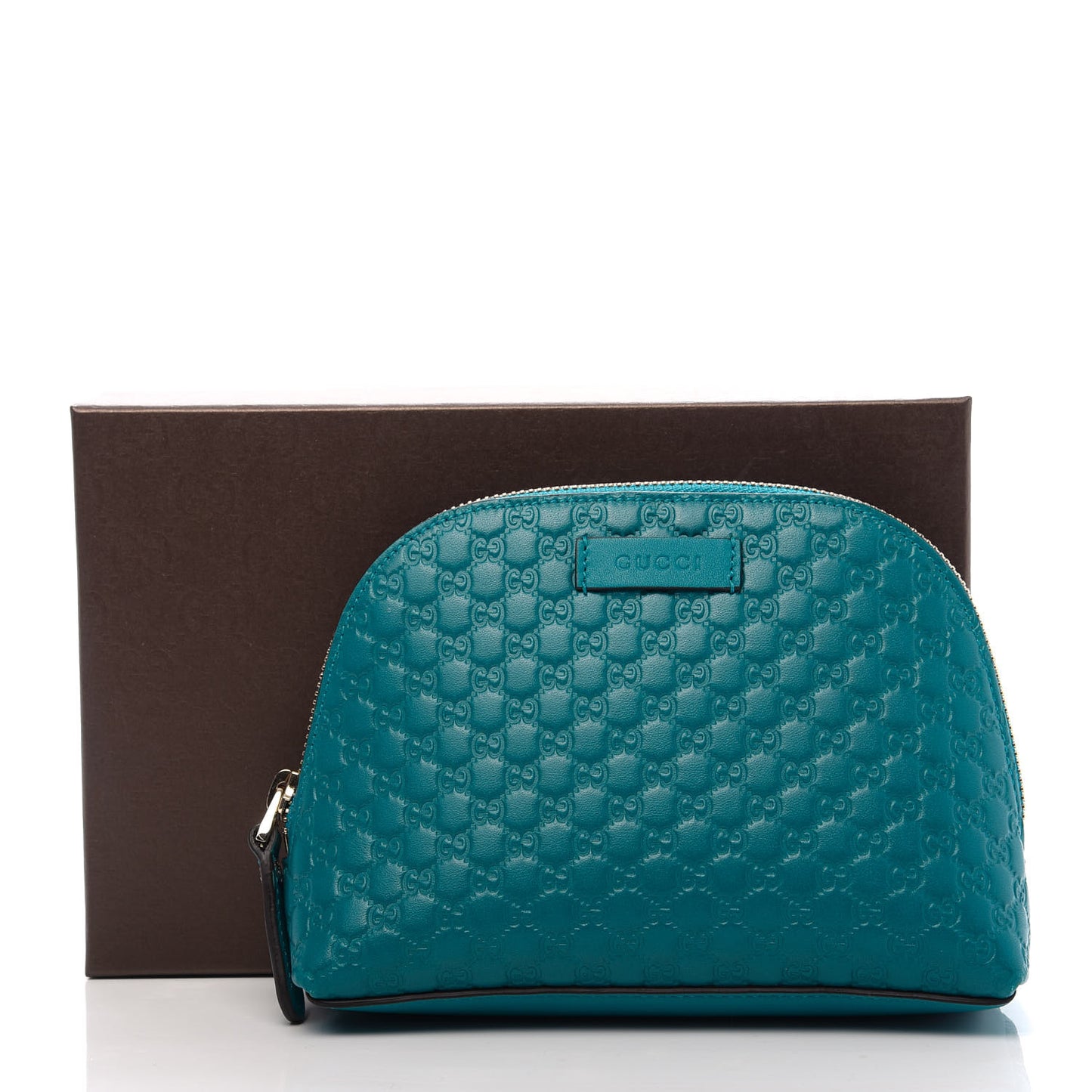 Microguccissima GG Cosmetic Case Deep Cobalt
