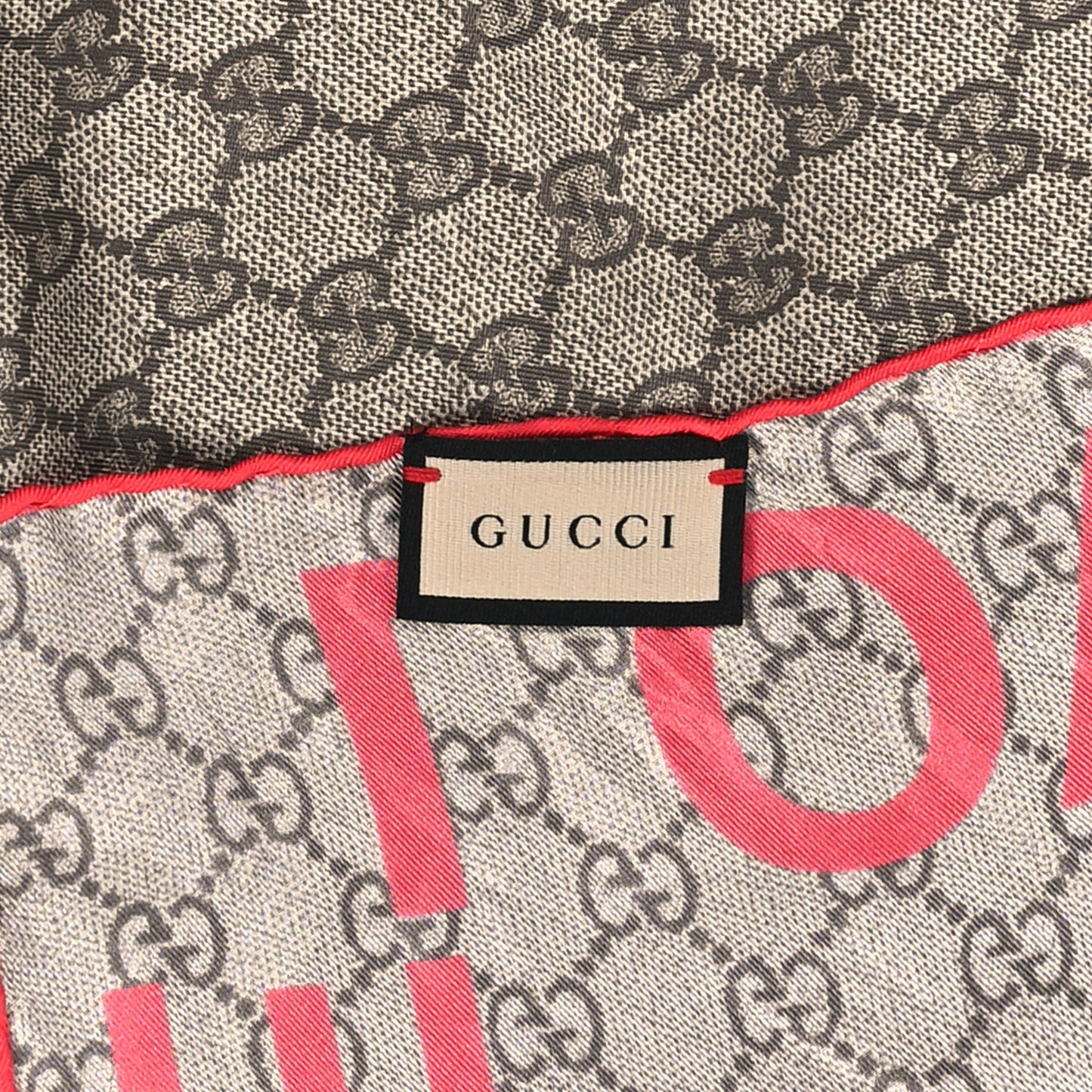 Silk GG Monogram Love Print Scarf Roseate
